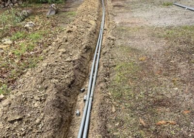 Tranchée fibre à Villalier