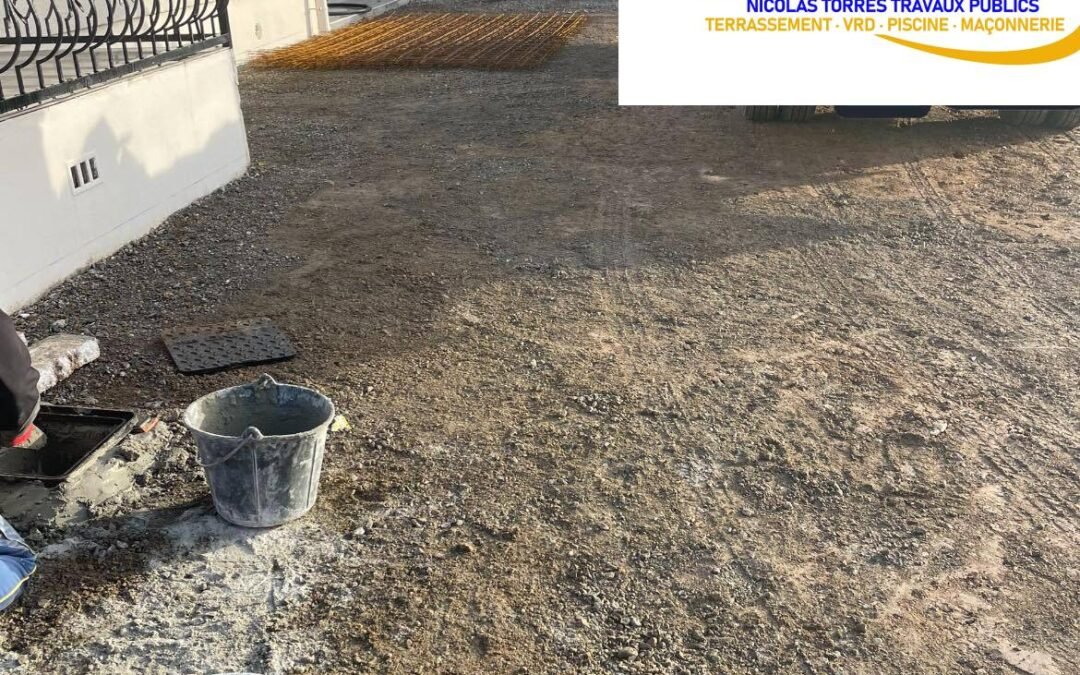 Préparation dalle béton